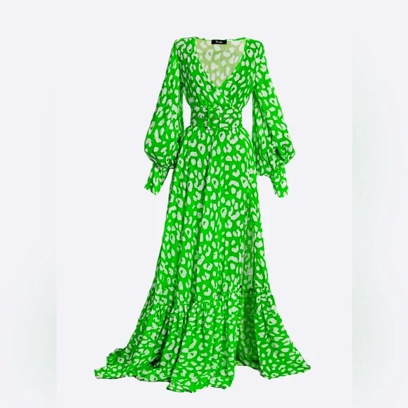 alia green dress Alia Dress (Green Flower) – Yakira Bella